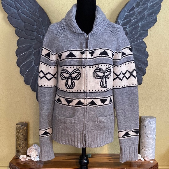 TNA Tops - TNA Sea To Sky Lambswool Zip Up Sweater